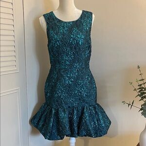 Chelsea28 Teal Textured Mini Dress